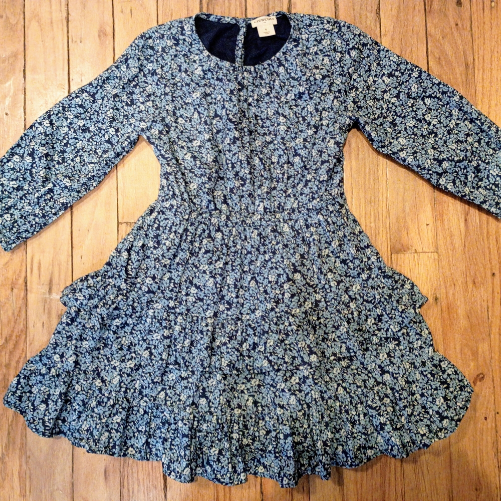 Crewcuts Girl's Long Sleeve Floral Dress
